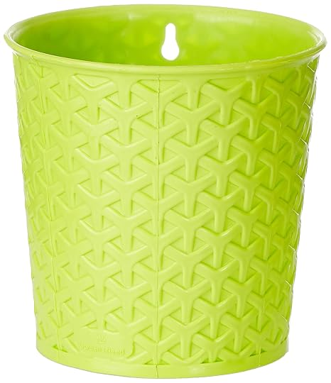 Gardens Need 100% Virgin Plastic Maryam Pot | Set of 5 Planter, (14cm x 14cm x 11cm, Lemon Green)