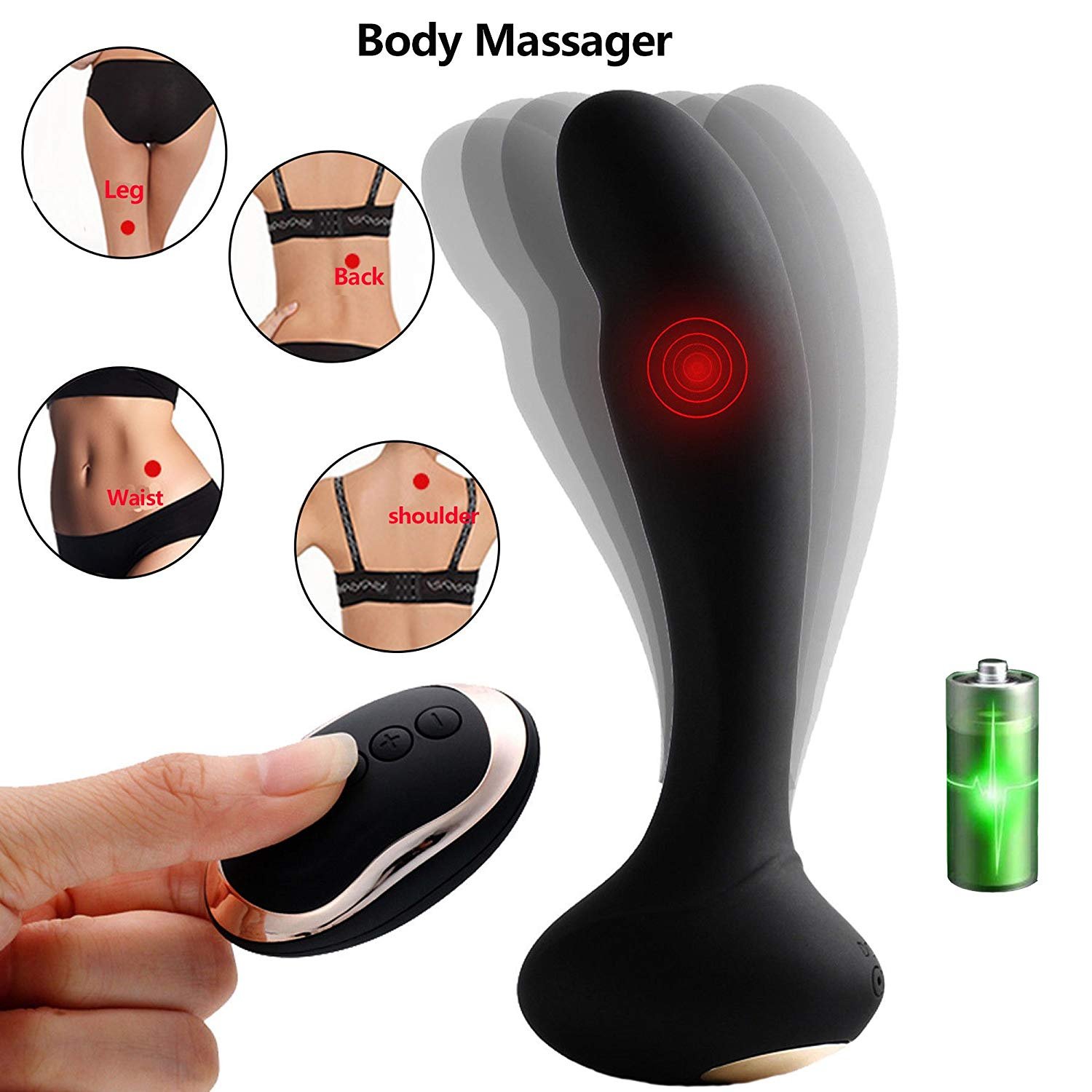 Himall Analvibrator Massagegerät mit Fernbedienung, Prostata Vibratoren Prostate Stimulator Analplug Butt Plug mit 10 Vibrationsmodi, 100% Medizinisches Silikon Sexspielzeug für Paar Lover (Single Vibrator) (Vibratoren)