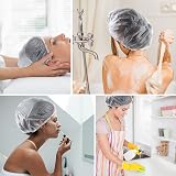 G2PLUS 100Pcs Disposable Large Shower Caps 50 cm Waterproof Hair Caps view 5
