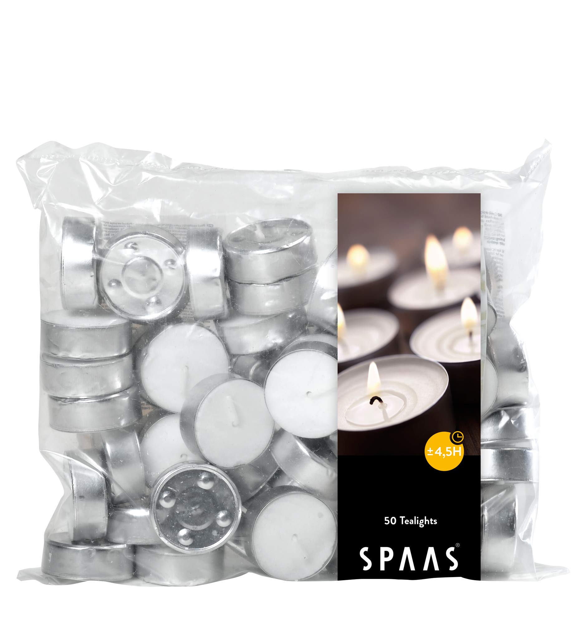 Ivyline S0355000000 39 x 13.5 mm Tealights, Bag of 50,White