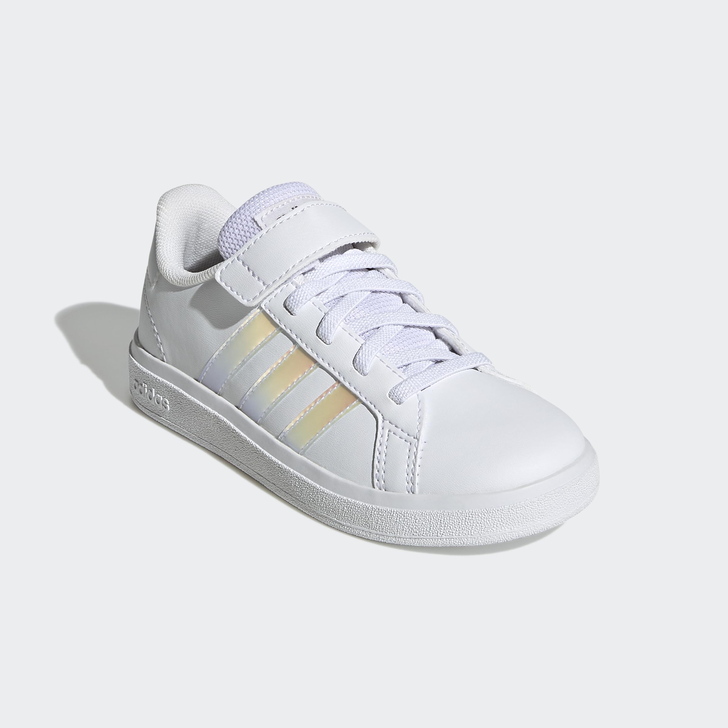 adidas Unisex-Child Grand Court 2.0 Elastic Lace and Top Strap Shoes Tennis