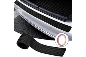 Matericuo Car Rear Bumper Guard Protector Anti-Collision Patch Anti-Scrape Rubber Universal Trunk Door Entry Guards for SUV/Cars Non Slip Black with Tape 38 inch