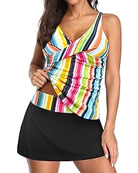 Talisea Womens Tankini Bathing Suits with Skirt Two