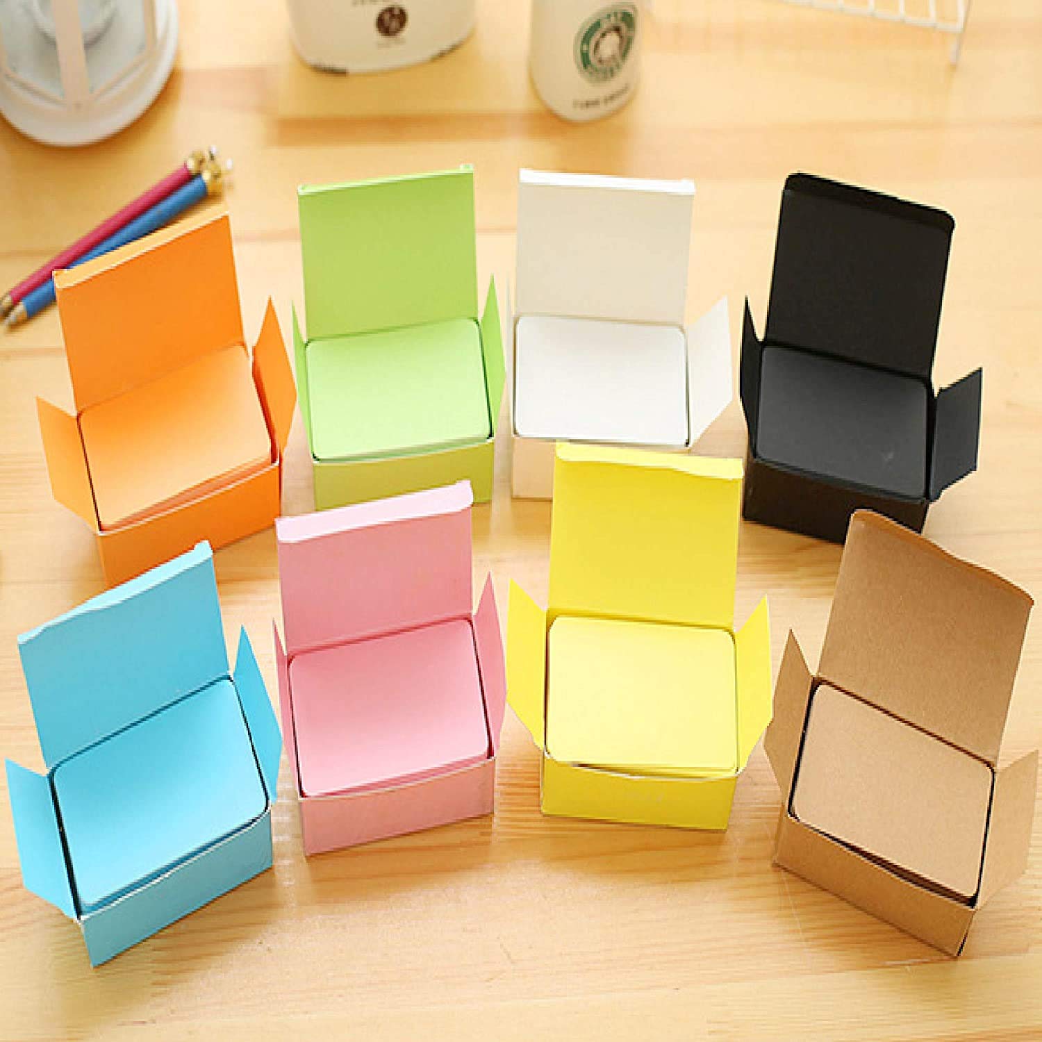 Blank Craft Card Colored Message Cards Memo Business Cards DIY Flash Cards Gift Graffiti Card Message Gift Tags for School Home Office Supply (8 Colors About 800Pcs)
