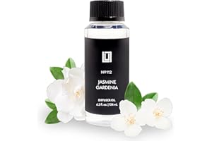 LULU CANDLES Aroma by Lulu - Jasmine & Gardenia - Luxury Fragrance Oil for Waterless Cold Air Diffusers - Aromatherapy Fragrance Oil Blend for The Home or Office – Smells Bright & Floral - 120mL, 4.0 fl oz