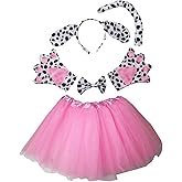 Kirei Sui Dachshund Dalmatian Ears Headband Bow Tie Tutu Tail Paws Set Costume for Kids