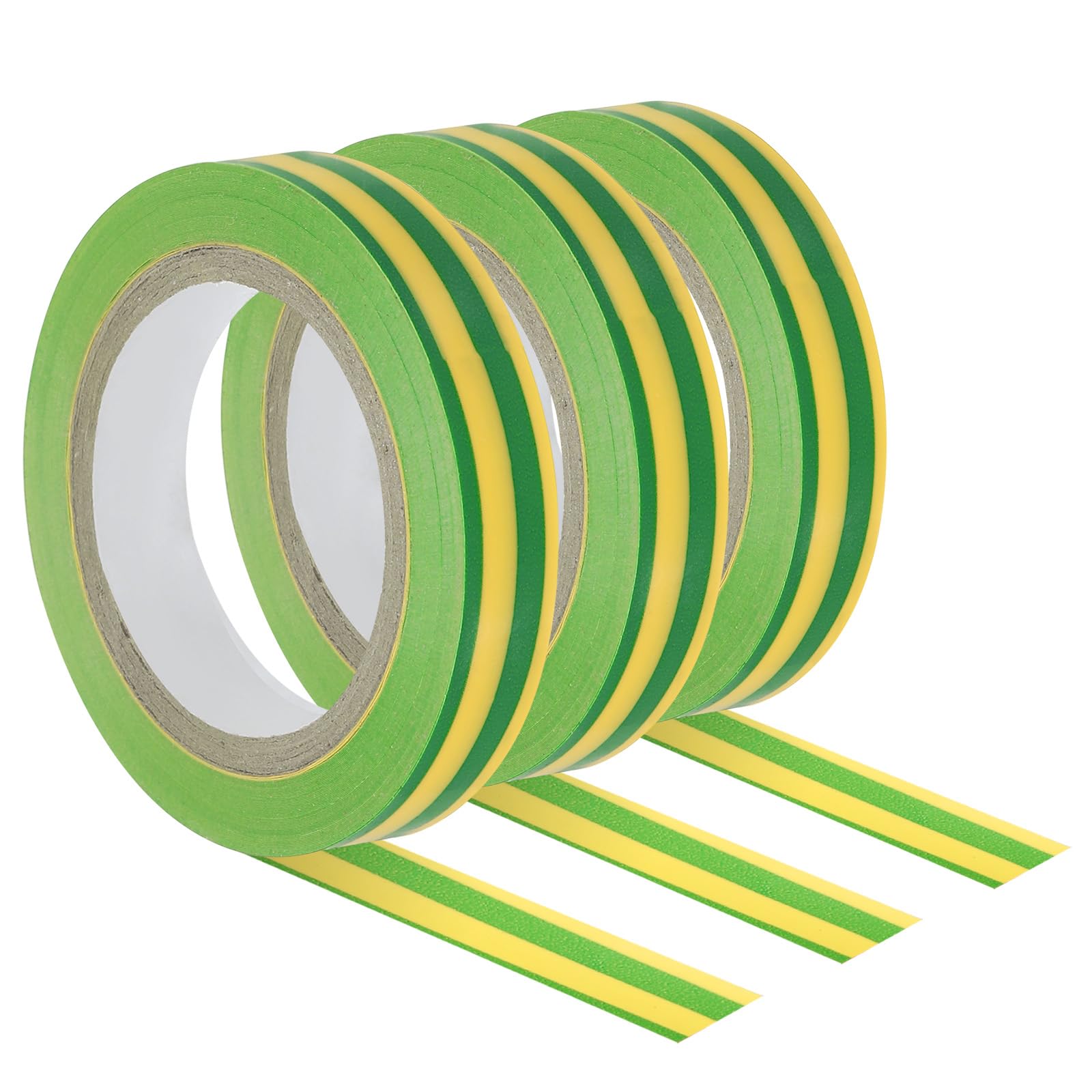 PATIKIL 32.8Ft Grip Finishing Tape, 3 Pack PVC Racquet Finishing Tapes Racket Accessories Sticky Seal for Tennis Badminton, Yellow Green