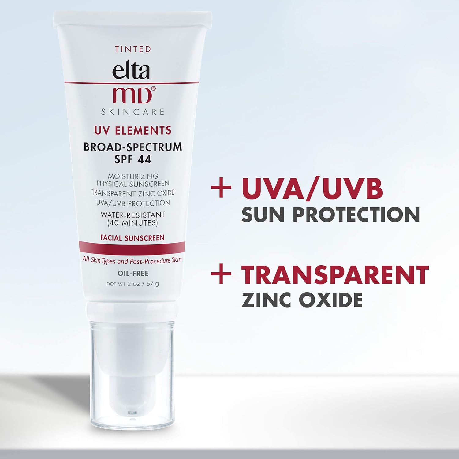 EltaMD UV Elements Tinted Face Moisturizer with Broad-Spectrum SPF 44, Mineral Face Sunscreen, Water-Resistant, Oil-free, 2.0 oz: Premium Beauty