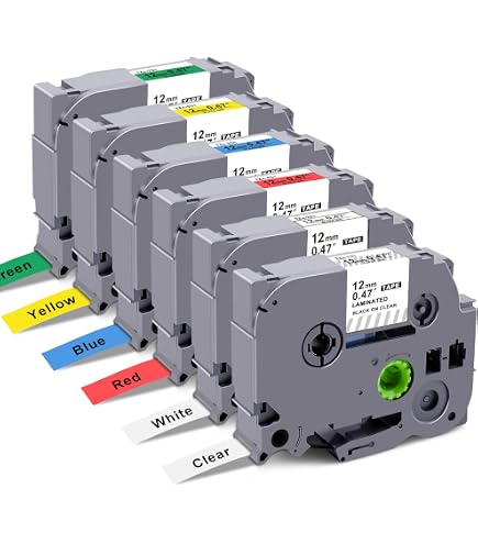 Amazon.com: Compatible Label Tape for Brother P Touch TZe 12mm