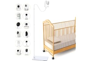 CAGUAN Baby Monitor Floor Stand Holder Compatible with Infant Optics DXR-8 Pro,Nanit Pro, Babysense, Owlet, Eufy, HelloBaby, Motorola, VTech, Other Baby Monitor with 1/4 Screw Hole, Height Adjustable 68"