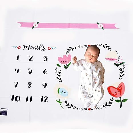 baby milestone bedsheet