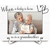 HYKDFMNCJ Promoted to Grandma 4x6 Picture Frame, Pregnancy Baby Announcement for Grandma Photo Frame, New Grandmother Gifts Wall and Tabletop Display Picture Photo Frames for Home Bedroom Decor