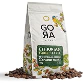 GORA Ethiopian Coffee Beans &ndash; Medium Roast Whole Bean, Single Origin Arabica, 100% Organic, Smooth Fruity &amp; Floral Notes, Sourced &amp; Roasted in Ethiopia (500 Grams)