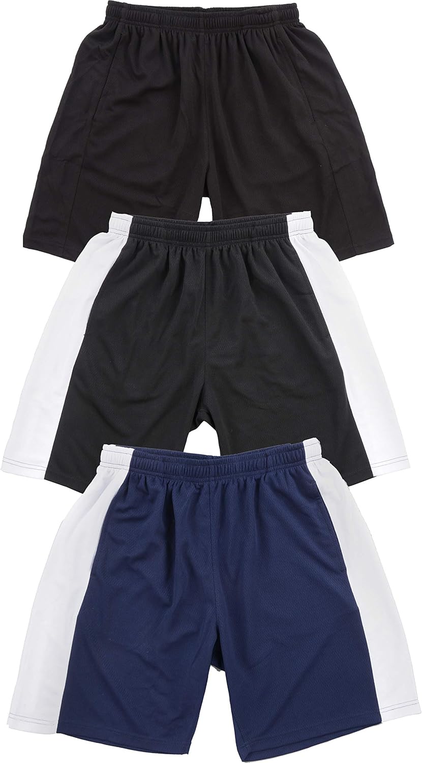 YoungLA Mens Shorts Pack of 3 Athletic Basketball Gym Workout Running 116: Clothing