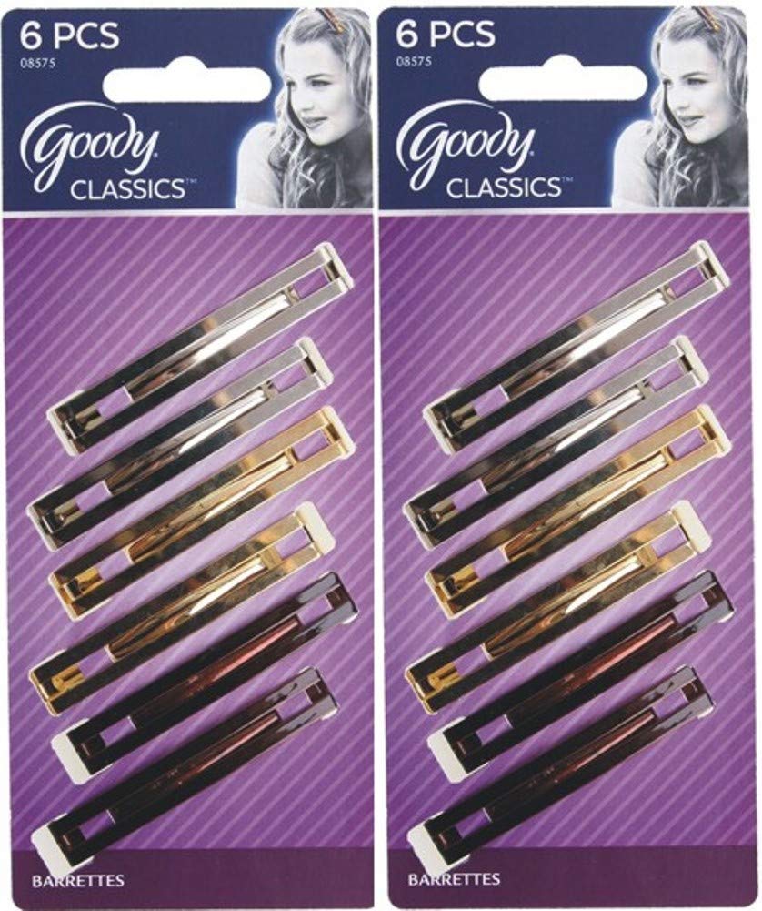 Goody - 08575 Samantha Barrettes, (6 Pieces) (Assorted Colors) : Beauty