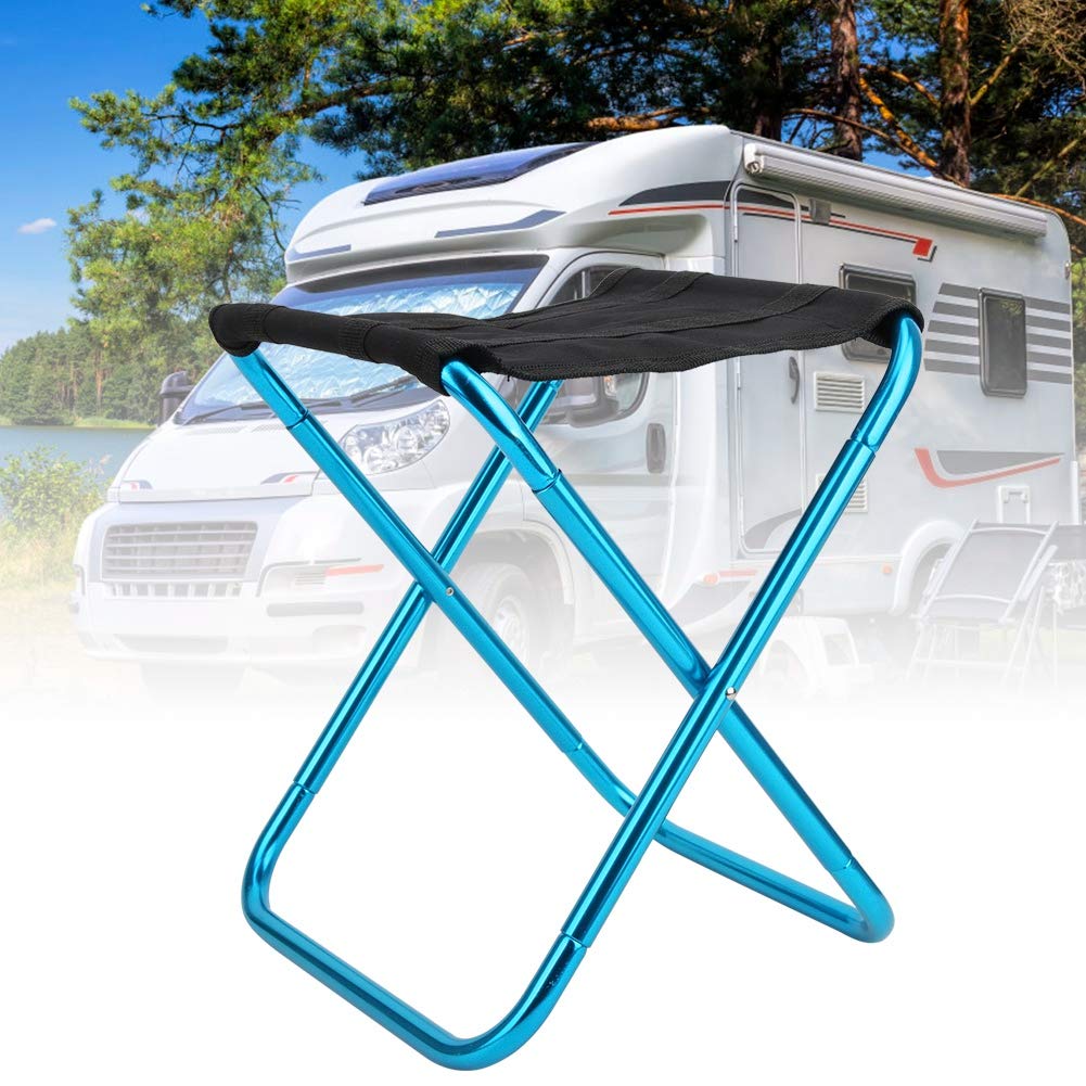 Alomejor Folding Stool Portable Lightweight Folding Camping Stool Chair Fold Up Dining Stool Collapsible Stool for Indoor Outdoor
