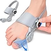 SHIADA Bunion Corrector for Women & Men Adjustable, Knob-Control Toe Straightener with Silicone Cushion, Non-Slip Orthopedic Bunion Relief Brace for Left & Right Foot