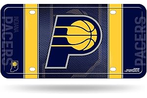 Rico Industries NBA Basketball Metal Auto Tag 6" x 12" - Great for Truck/Car/SUV