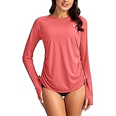 SANTINY Women's UPF50+ Rash Guard SPF Long Sleeve Swimsuits Top UV Sun Protection Swim Shirts for Woman