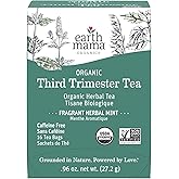 Earth Mama Organic Third Trimester Pregnancy Herbal Tea, Caffeine Free Tea, 16 Tea Bags