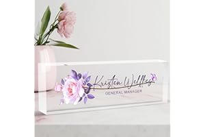 Desk Name Plate Personalized, Name Plate for Desk, Office Desk Decor for Women & Men, Employee Appreciation Gifts The Office 