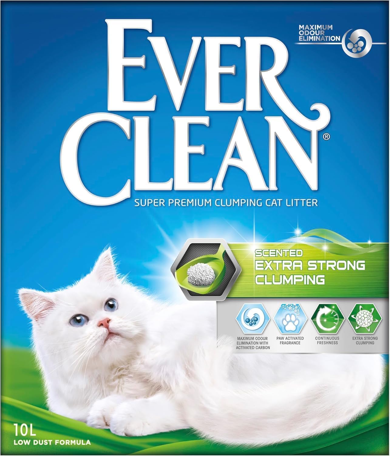Ever Clean Clumping Cat Litter, Extra Strong Clumping Cat Litter, Scented for Long-lasting freshness, 10L