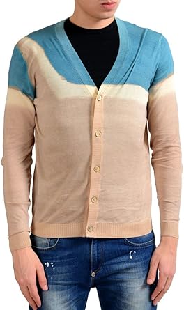 men's multicolor cardigan
