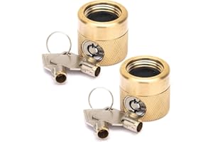 Flow Security Systems The FaucetLock | Heavy Duty Brass Construction | Prevents Water Theft & Secures Outdoor Bibbs | Promotes Water Conservation | Keyed The Same | FSS 50 | 2 Pack