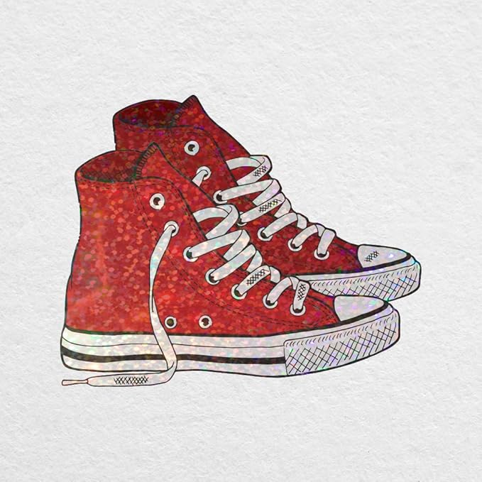 red glitter chucks