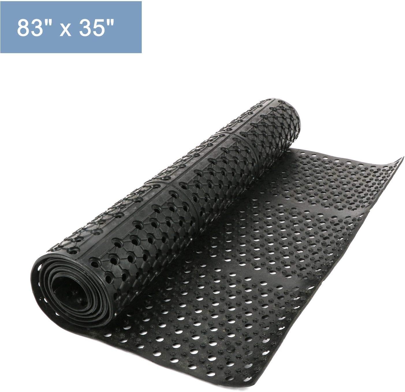 Nisorpa Large Outdoor Rubber Entrance Mat Heavy Duty Door Mats 90 x 210