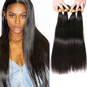 Silkylong Straight Weave Hair Peruvian Hair 4 Bundles 14 16 18 20