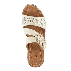 PATRIZIA Women's LOLLY Slide Wedge Sandals Bone EU