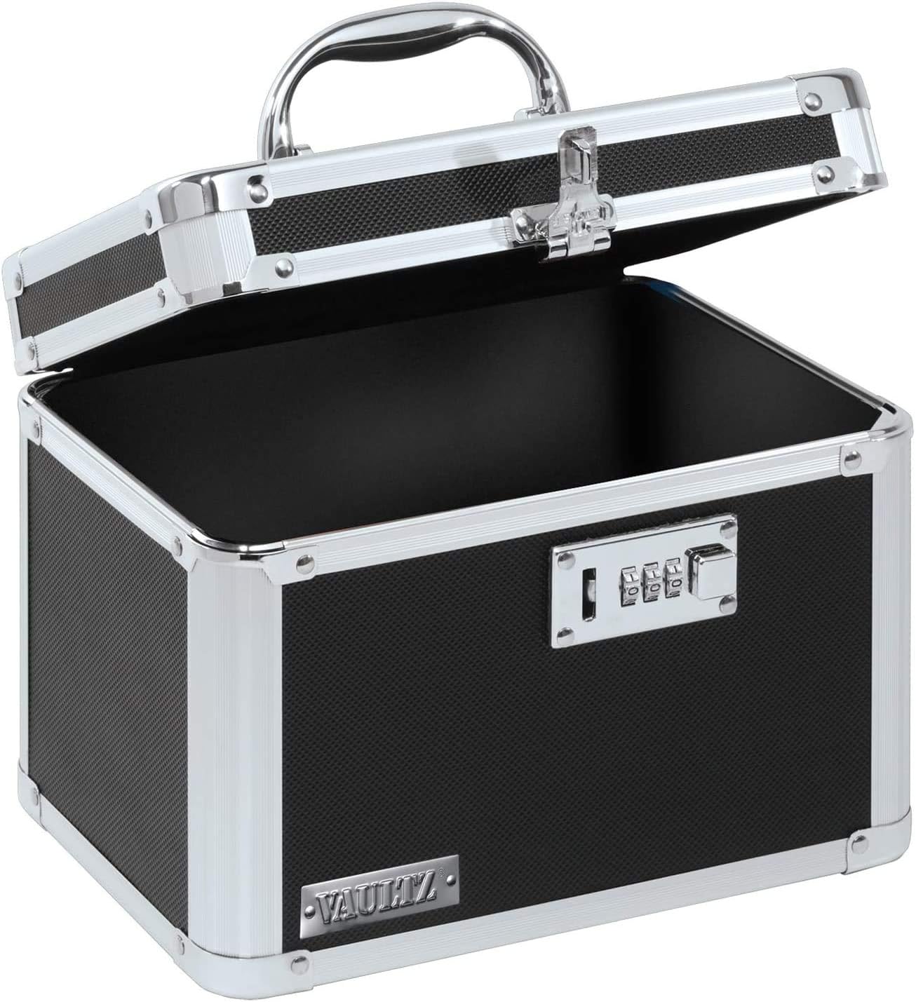 Vaultz Combination Lock Box, 7.75 x 7.25 x 10 Inches, Black (VZ00102-2) : Record Storage Boxes : Office Products