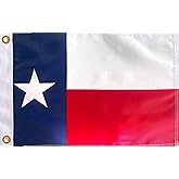 HSTENXY 12x18 Inch Durable Texas Boat Flag, State Flag, Showcasing Patriotism,with 2 Brass Washers (Texas)