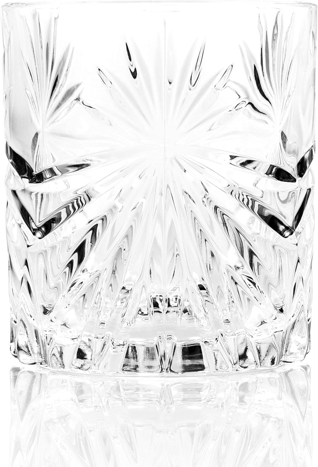 RCR 26278020006 Oasis Crystal Short Whisky Water Tumbler Glasses, Set of 6, Cut Glass Tumblers, Dishwasher Safe, Great for Whiskey, Scotch, Cocktails and Water, Glassware Set, 320 ml