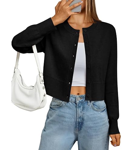 Theory Women's Crop Crew Cardigan, Black, XXS-XS at Amazon Women's