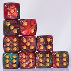 10 PC D6 dice 16mm Acrylic Dice Set for RPG MTG DND