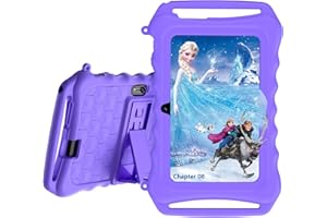 COLORROOM 7inch Tablet for Kids Android 11 Tablets 3GB 32GB Parental Control Children Learning Toddler Tablet Shockproof Kickstand Case, GMS Certified, Google Tableta YouTube Netflix (Light Purple)