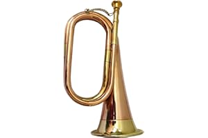 Bugle Copper and Brass with Bag/Carry Case | Civil War Era Bugle US Military Parade Cavalry Horn