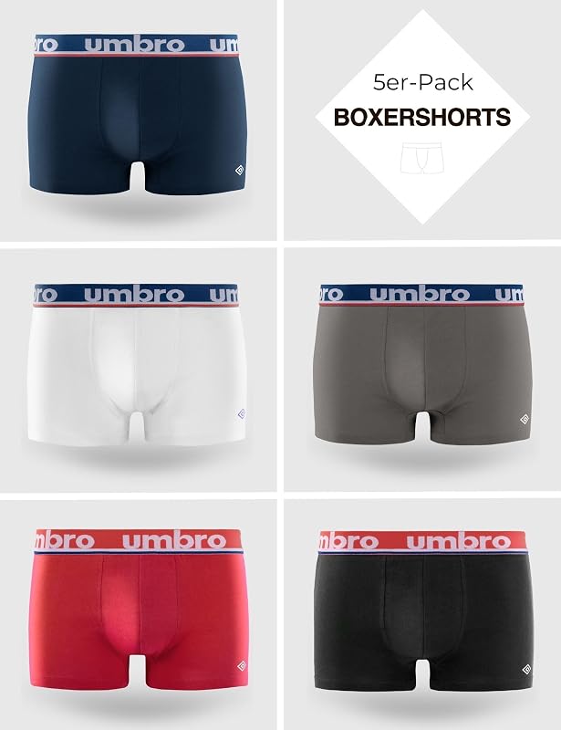 Boxershorts Herren 100% Baumwolle, 5er-Pack, Schwarz CLA5 (L)