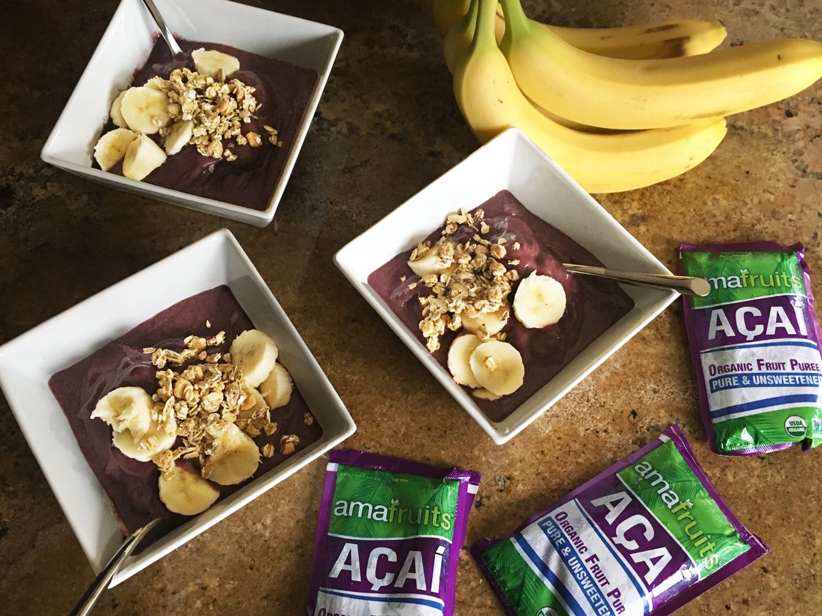 Amafruits Acai Berry Puree - Pure & Unsweetened - 24 x 3.5 oz. Packs