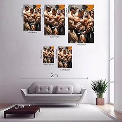 HMLZSJ Nude Muscle Male Torso Portrait Art Gay