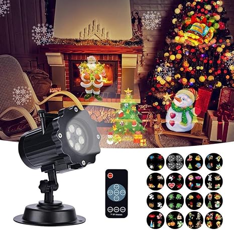 Mini Proiettore Laser Effetto Luci Natalizie.Proiettore Luci Natale Led Esterno Proiettore Con 16 Lenti Intercambiabili 5 Modalita Telecomando Rf Impermeabile Projector Lampada Per Natale Matrimonio Compleanno Festa Giardino Amazon It Illuminazione