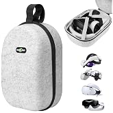 sarlar Large Hard Carrying Case Compatible with Oculus Meta Quest 3S/Quest 3/Quest 2/Pimax Dream Air &amp; PS VR2 Gaming Headset, KIWI Design, BOBOVR M3/M2 Pro, SUPERUS, Saqico All Battery Head Strap