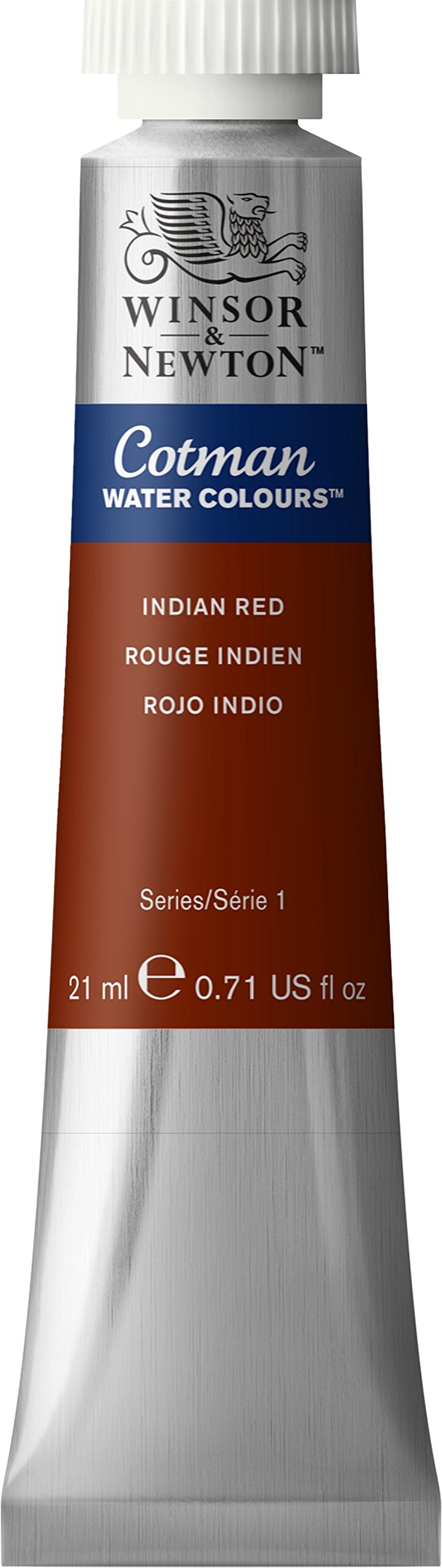 Winsor & Newton 0308317 Cotman Watercolour Paint with Excellent Transparency, Colour Strength and Processing Properties, Water Colour 21 ml Tube - Indian Red