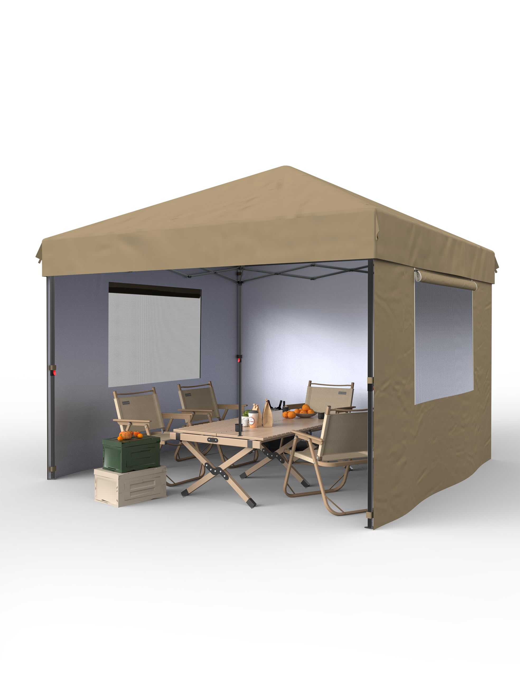 Photo 1 of ***STOCK PHOTO, ITEM/ COLOR MAY VARY, SELLING AS IS FOR PARTS, FINAL SALE***Garvee 10x10 Pop Up Canopy Tent Outdoor Canopy One-Person Set Up Heavy Duty Commercial Instant Tent Shelter, 3-Sidewall+Gray***STOCK PHOTO, ITEM/ COLOR MAY VARY, SELLING AS IS FOR