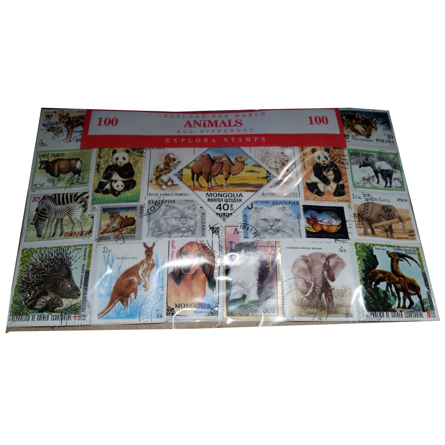 Animals of the World, Worldwide Collectable Set of 100 Postage Stamps! Souvenir/Speicher/Memoria! 100 Different Historical Stamps! Timbre-Poste/Briefmarke/Francobollo/Sello de Correos!