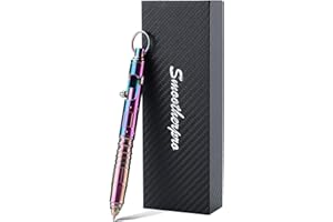 SMOOTHERPRO Tactical Bolt-Action Pen Titanium Compatible with G2 Parker Refill Hollow Design Retractable Outdoor Business Office Writing Color Multicolor(HTP02)