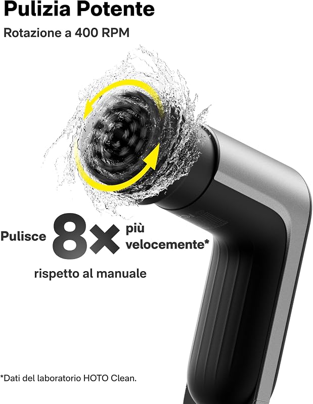 Grip™ Spazzola Elettrica Rotante Pulizia Casa, 6 Testine
