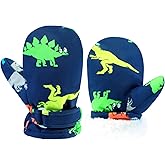 BAVST Toddler Waterproof Mittens Fleece Lined Baby Boys Girls Winter Warm Glove Kids Snow Infant Ski Mitten for 3M-5T
